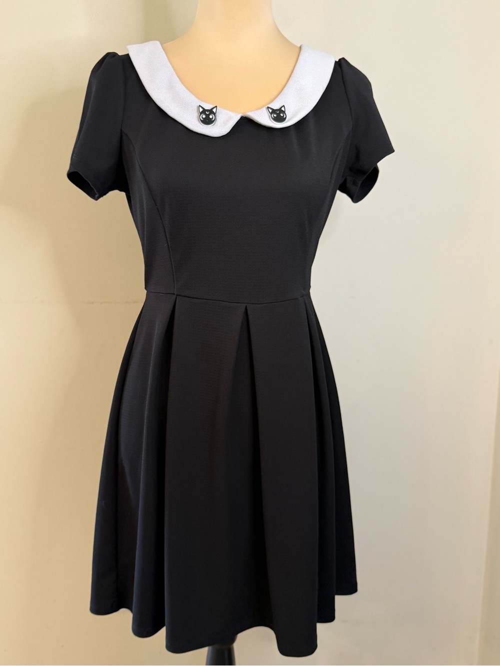 Sunny Girl cat pins black white for flare midi dress anime’ cosplay SZ M